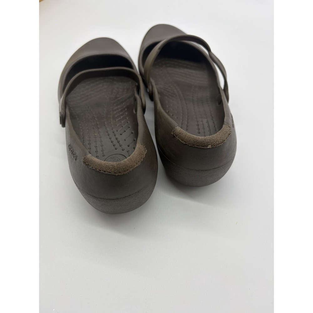 CROCS Women's Brown Mary Jane Flats - Picture 4 of 5